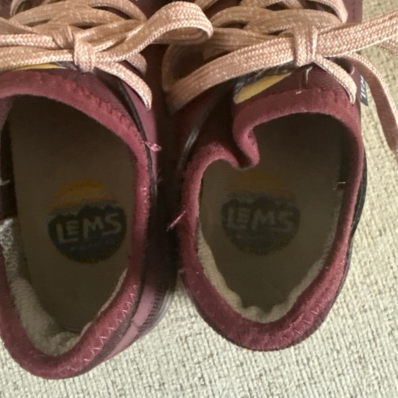 Lems Women's Burgundy Lace-Up Sneakers - Picture 4 of 12